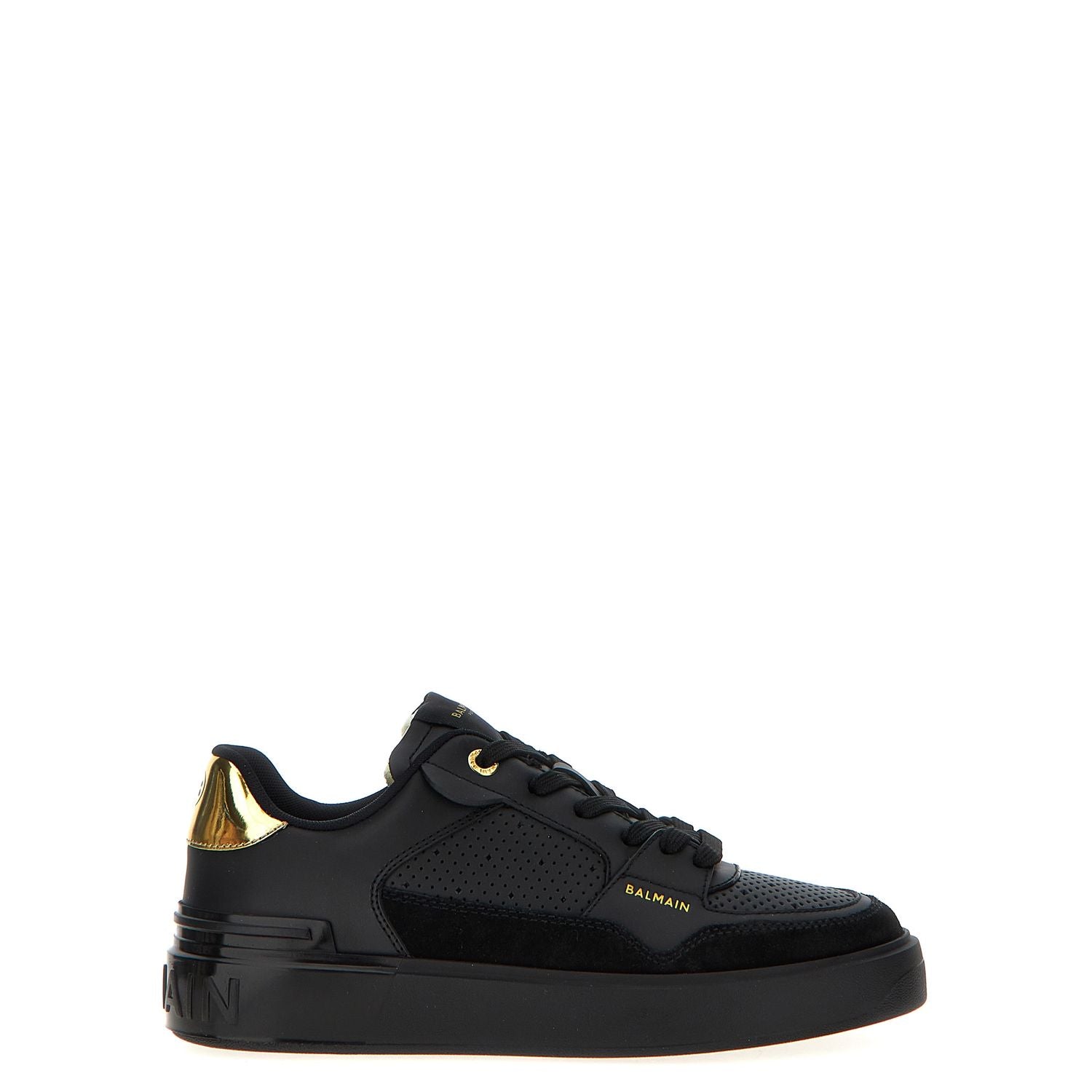 Balmain Black Calfskin Sneakers