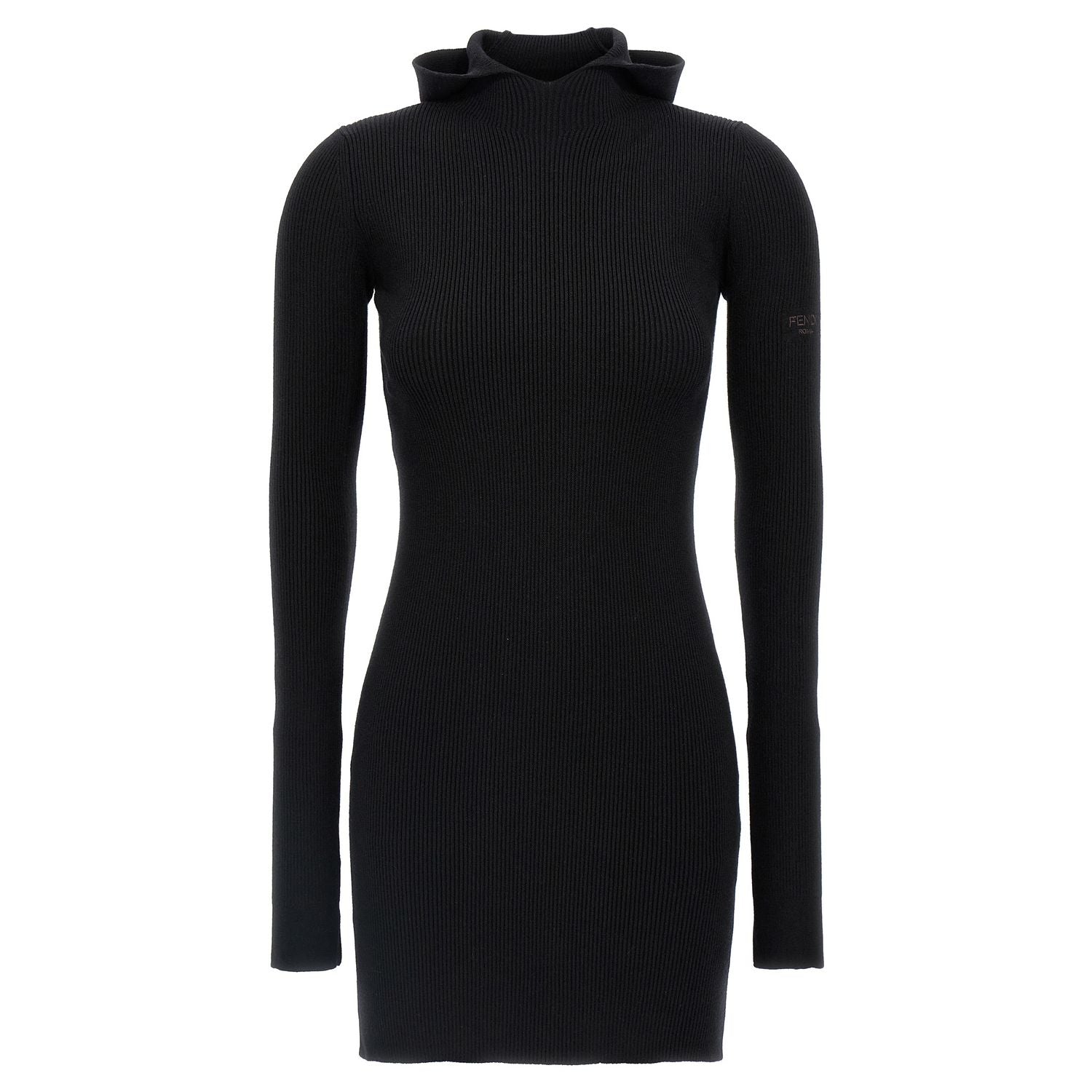 Fendi Black Wool Short Dress
