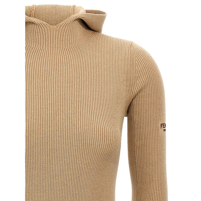 Fendi Beige Wool Short Dress