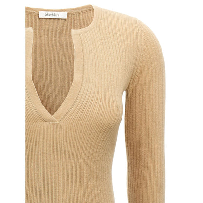 Max Mara Beige Silk Cardigan