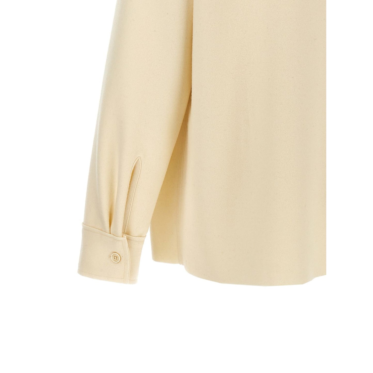 Jil Sander White Wool Blouse