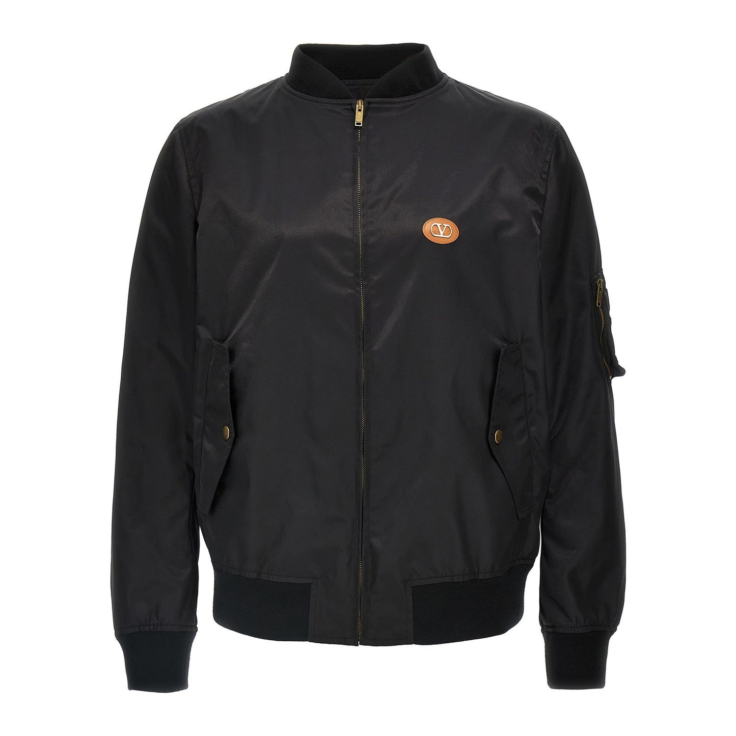 Valentino Garavani Black Polyamide Bomber