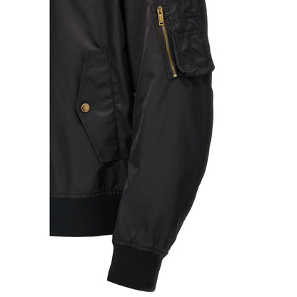 Valentino Garavani Black Polyamide Bomber
