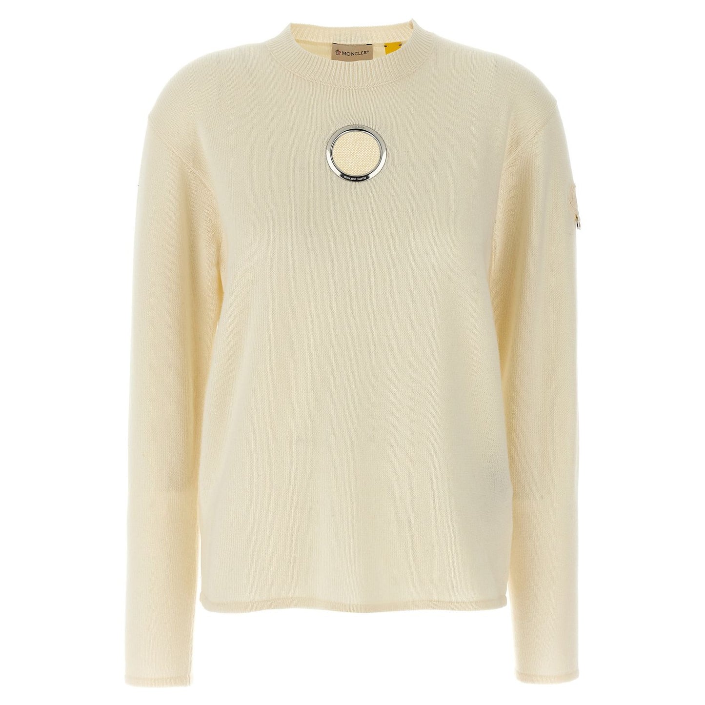 MONCLER GENIUS White Wool Cardigan
