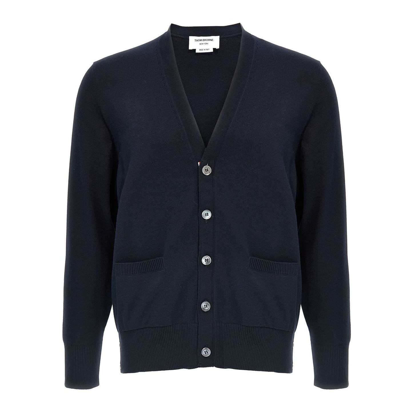 Thom Browne Blue Cotton Cardigan