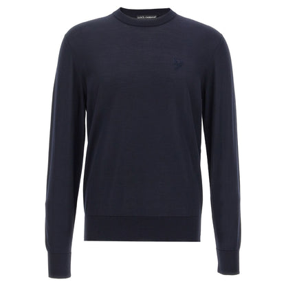 Dolce & Gabbana Blue Silk Cardigan