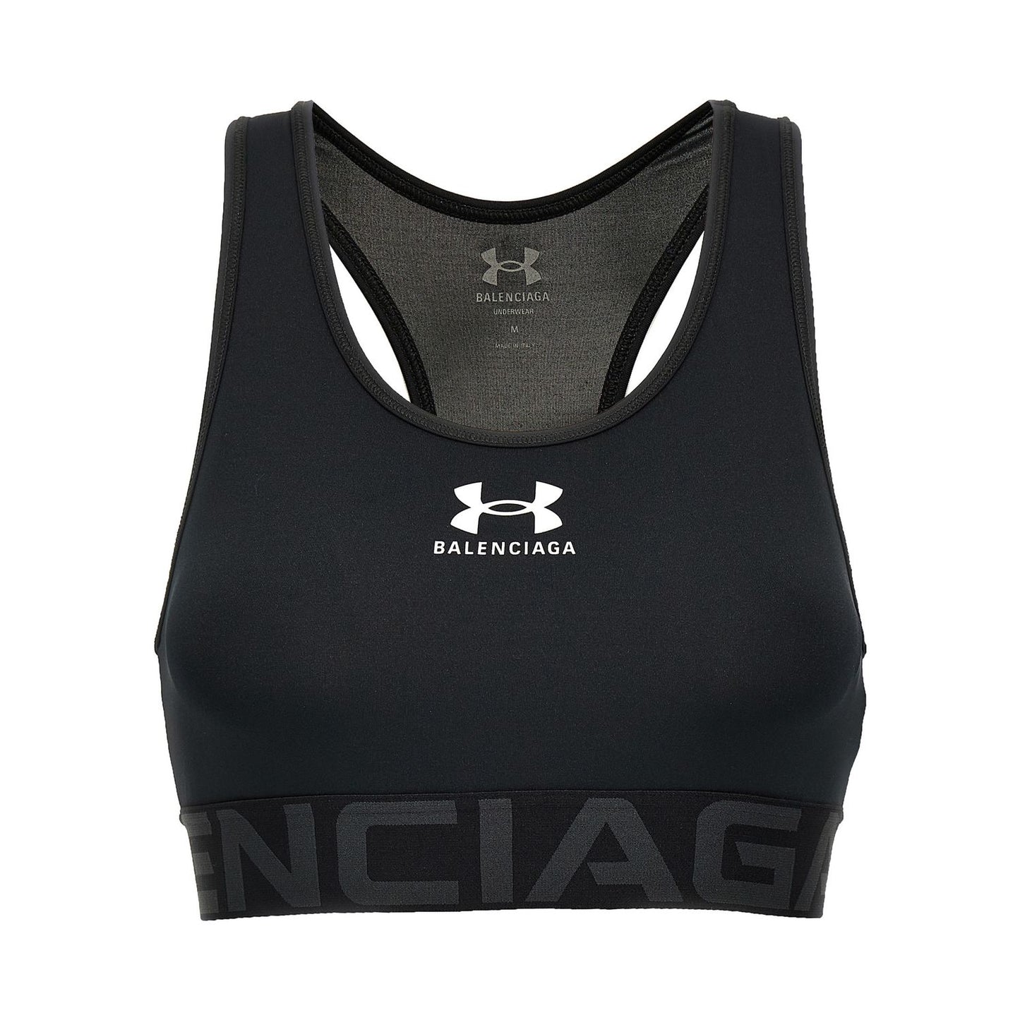 Balenciaga Black Polyester Sport Bra
