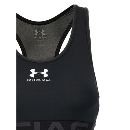 Balenciaga Black Polyester Sport Bra