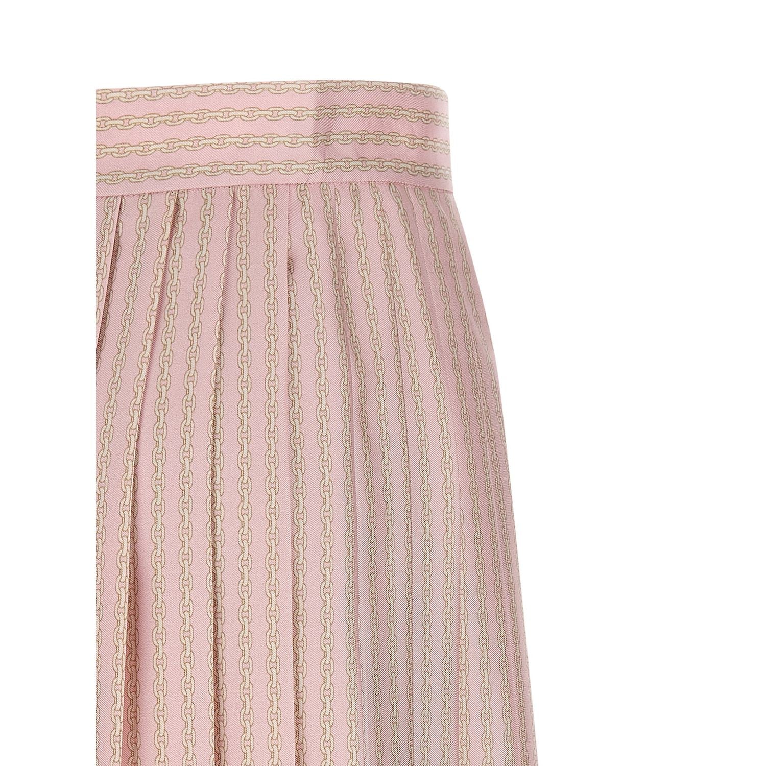 Versace Multicolor Silk Long Skirt