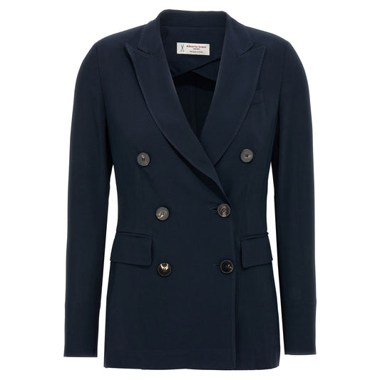 Alberto Biani Blue Viscose Blazer