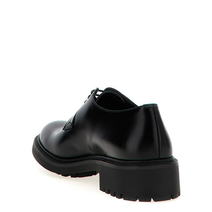 Saint Laurent Black Lamb Leather Oxfords And Derbies
