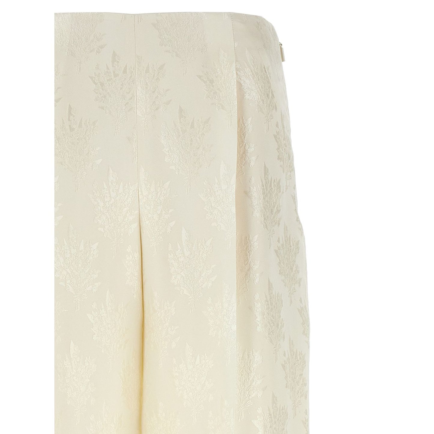 Fendi White Silk Casual Pants