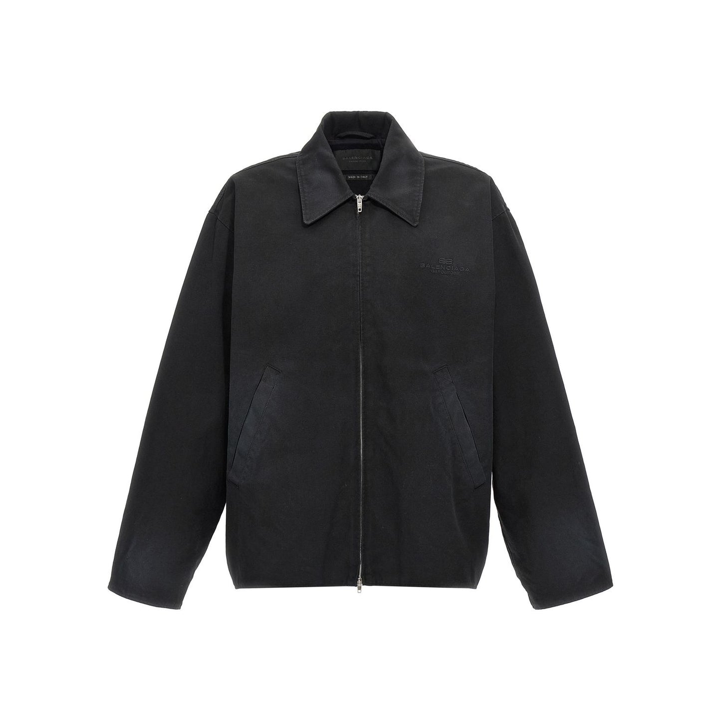 Balenciaga Black Cotton Full-Length Jacket