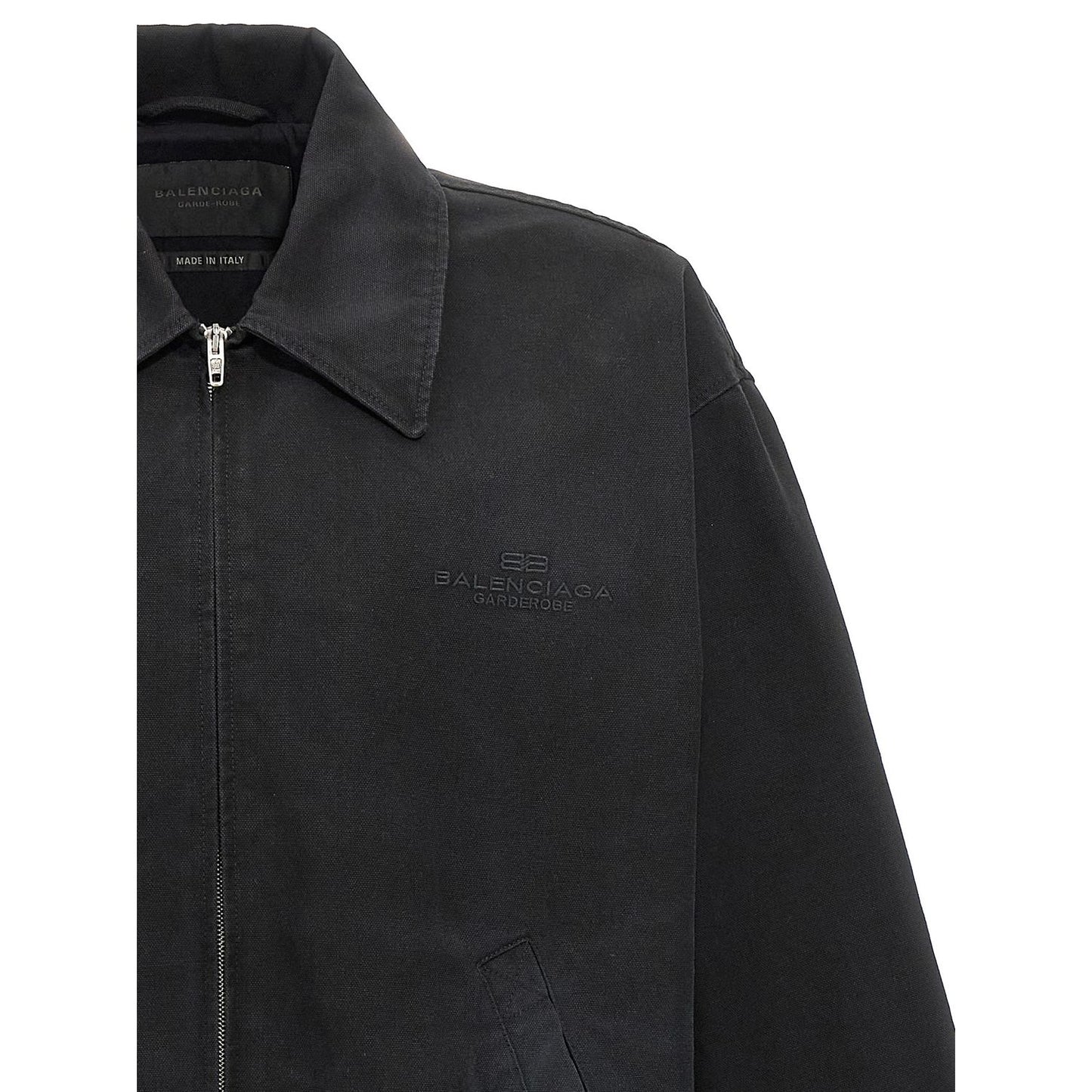 Balenciaga Black Cotton Full-Length Jacket