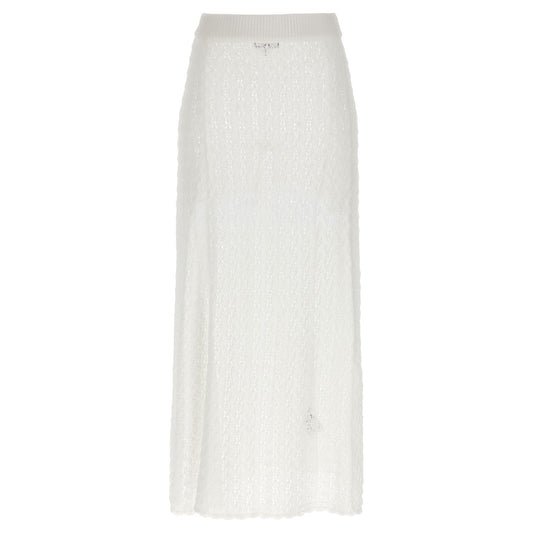 Ganni White Polyamide Mini Skirt