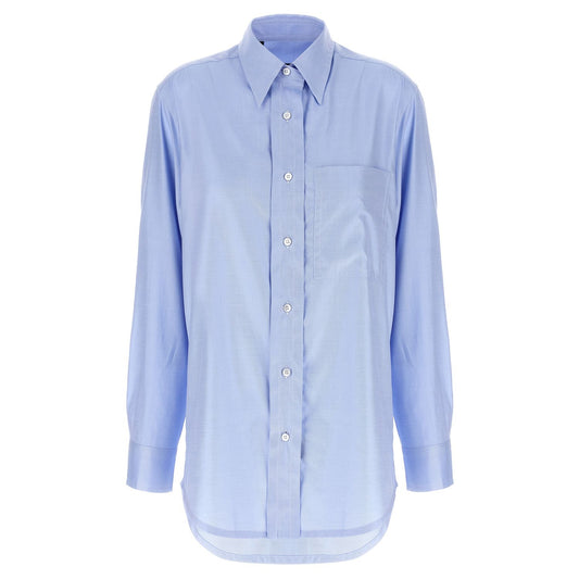 Brioni Blue Cotton Blouse