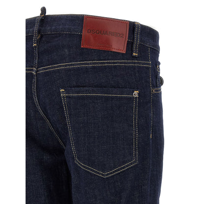 Dsquared² Blue Cotton Slim Fit Jeans