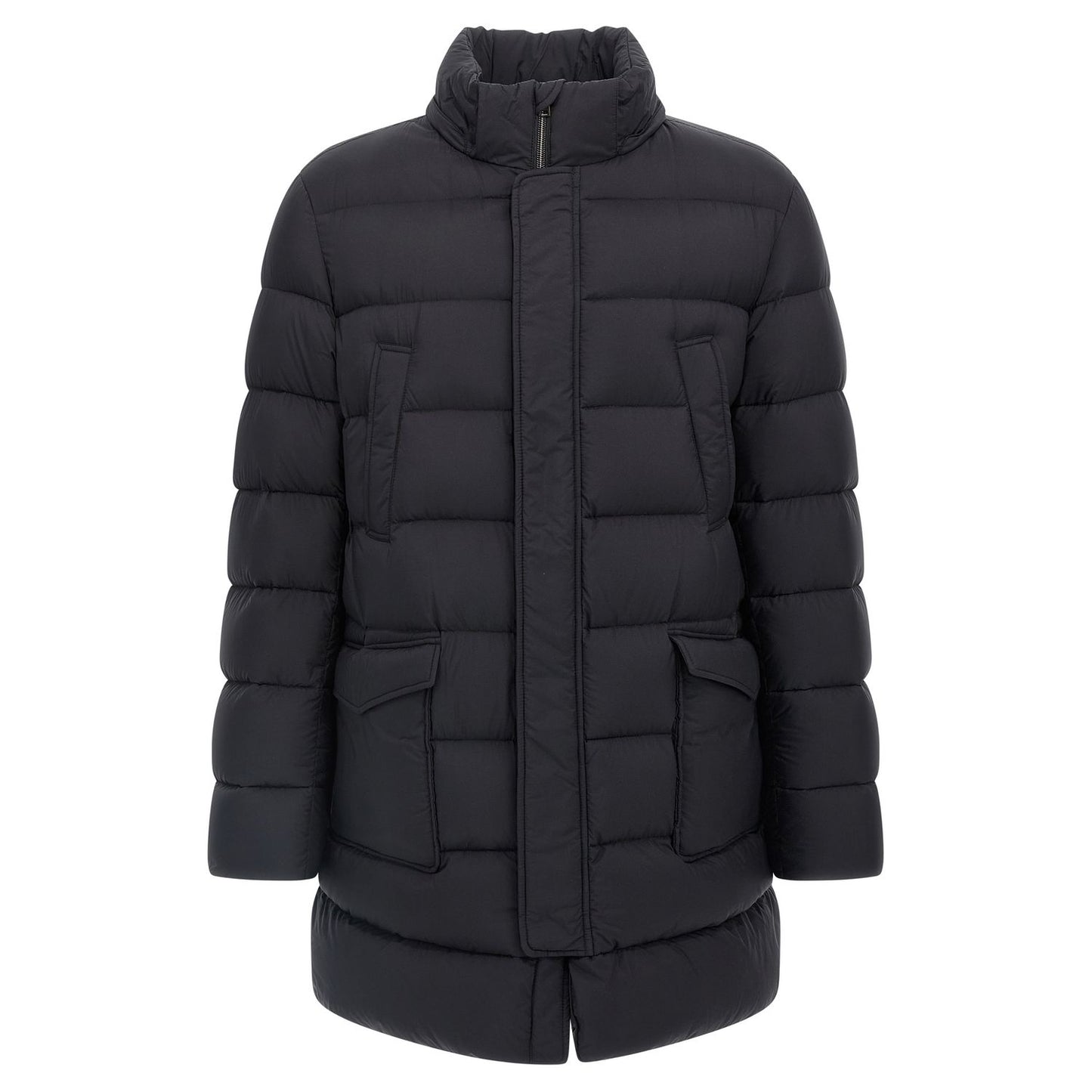 Herno Black Polyamide Coat