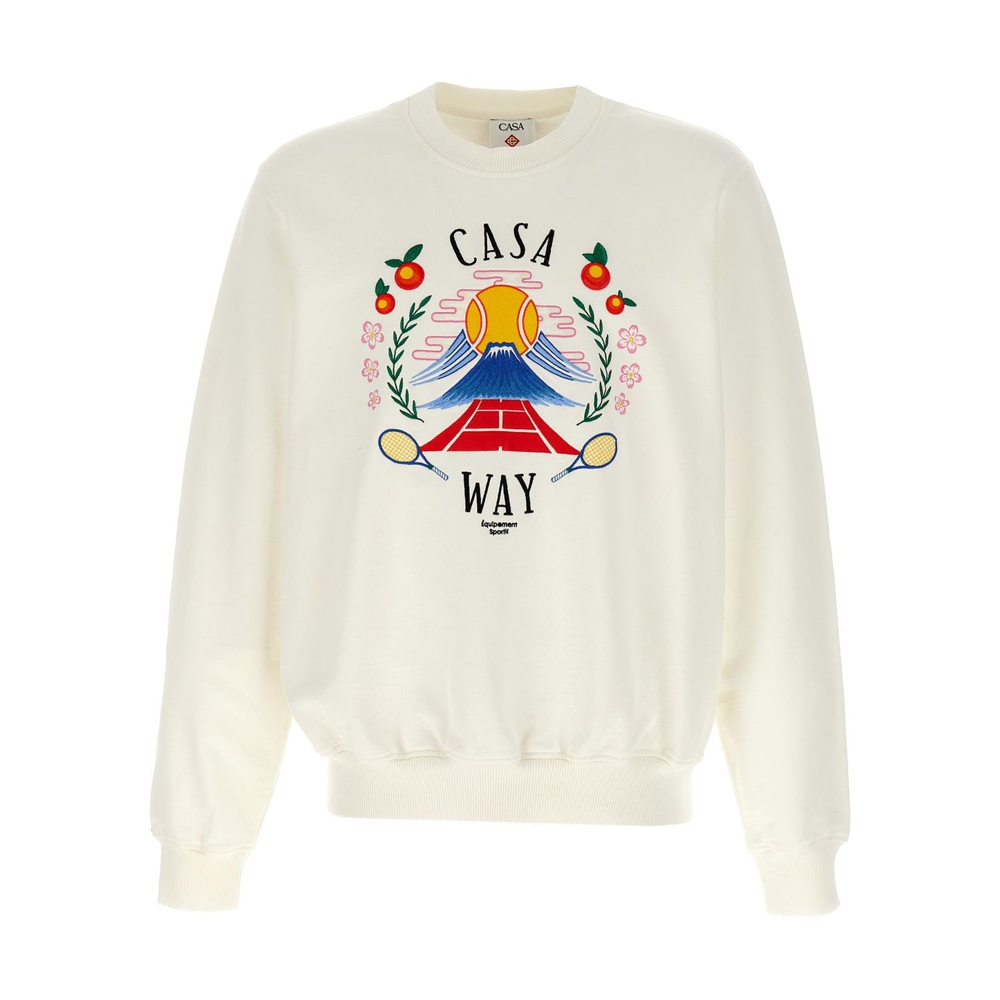 Casablanca White Cotton Sweatshirt