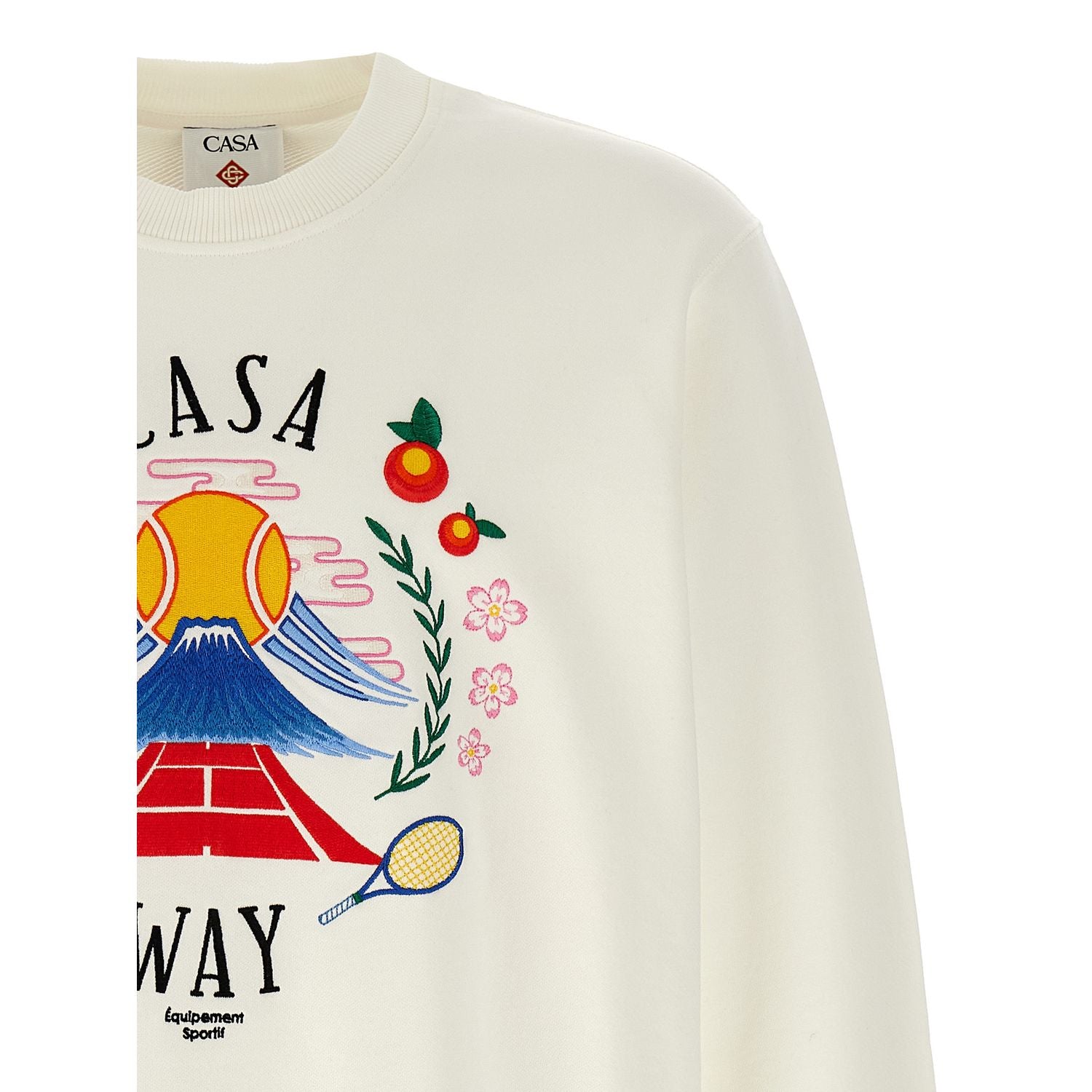 Casablanca White Cotton Sweatshirt