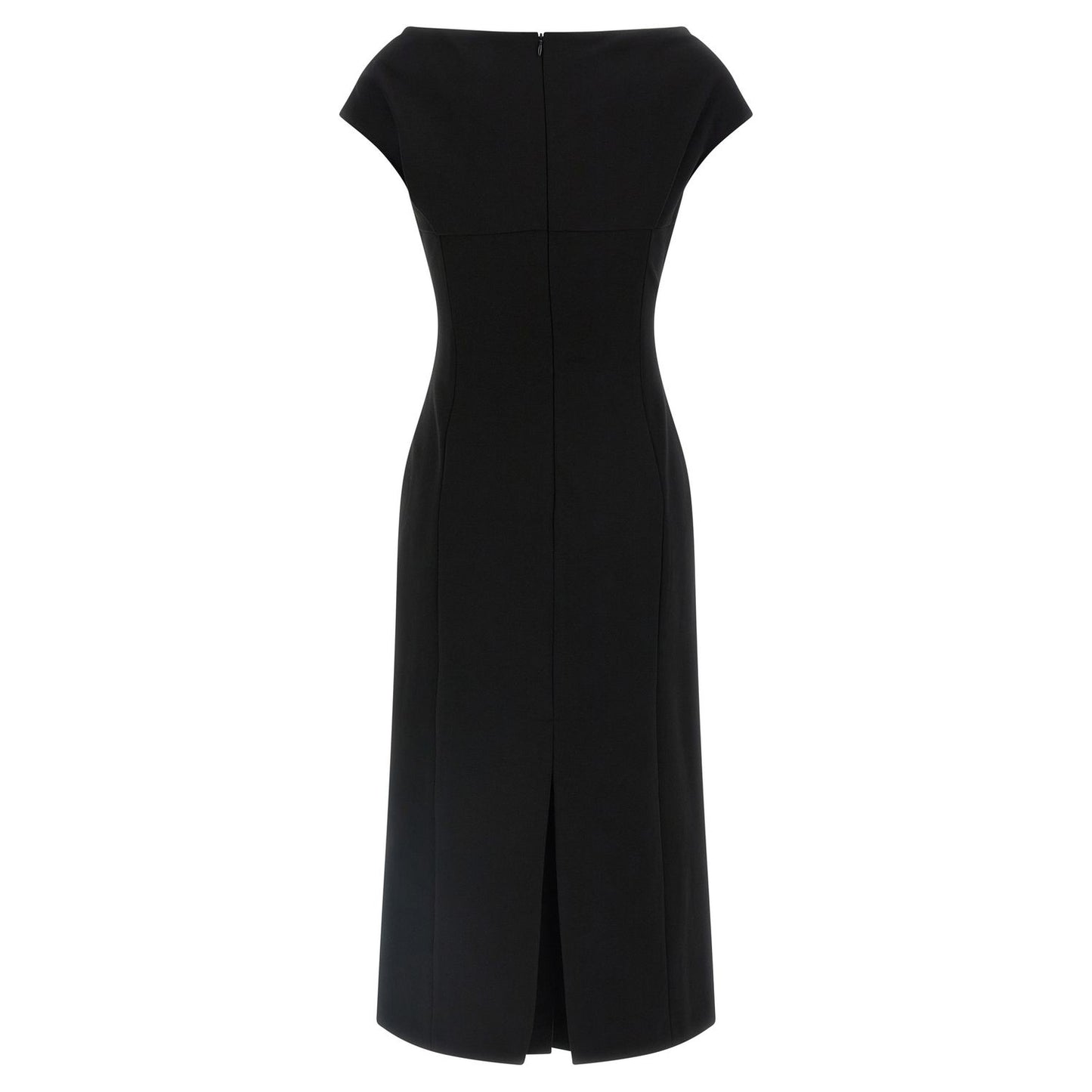 Ermanno Scervino Black Viscose Midi Dress
