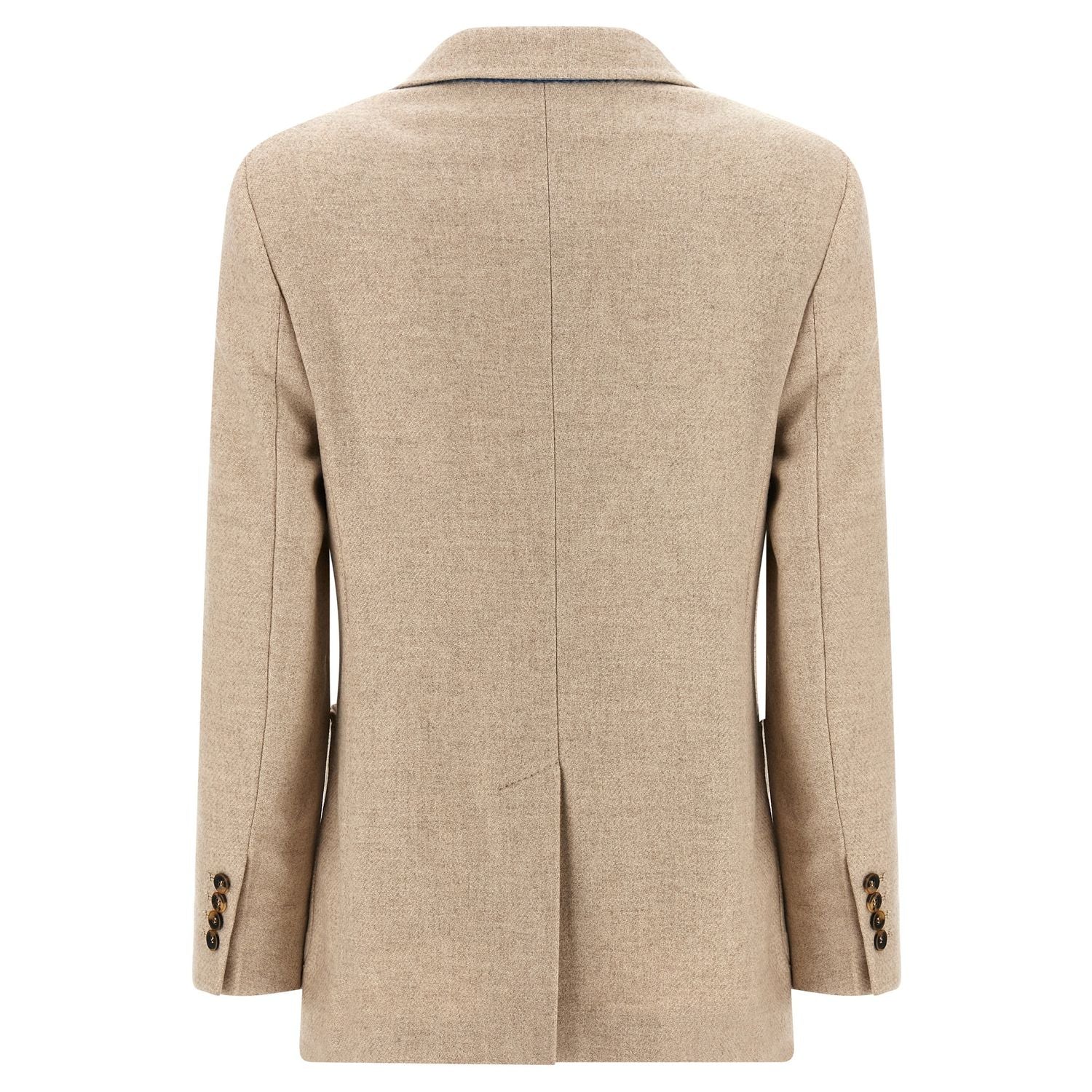 Max Mara Beige Alpaca Leather Blazer