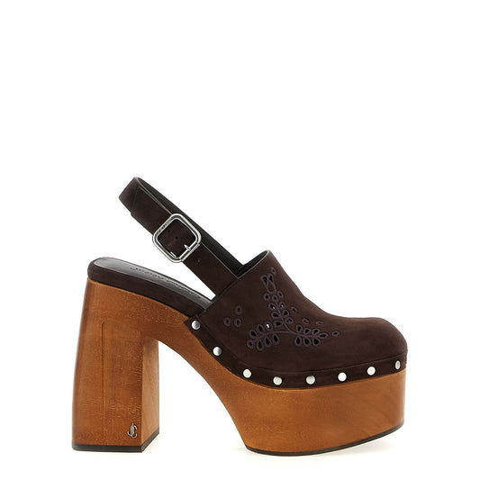 Jimmy Choo Brown Leather High Heel Pumps