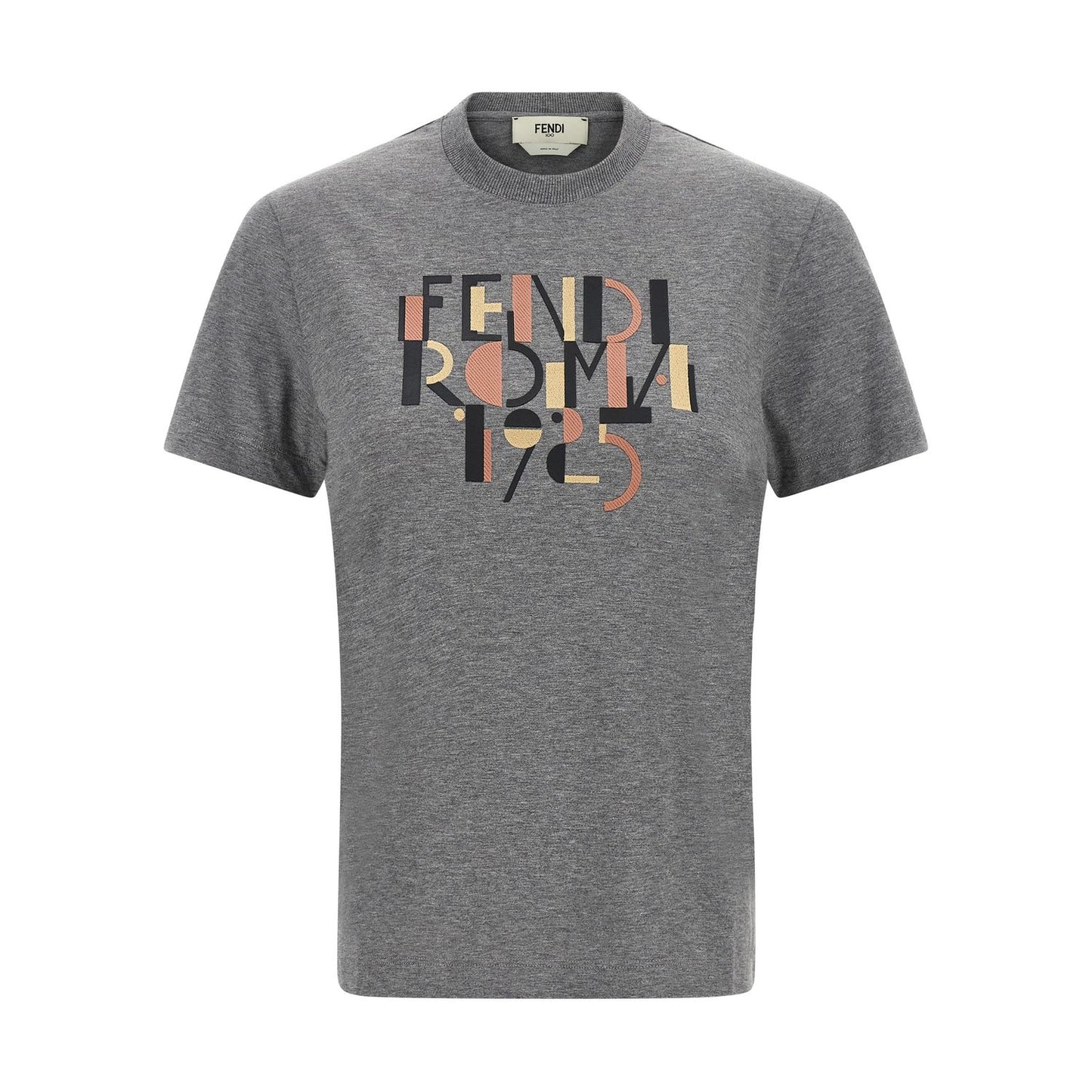 Fendi Gray Cotton T-Shirt