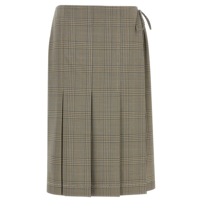Marni Gray Polyester Midi Skirt