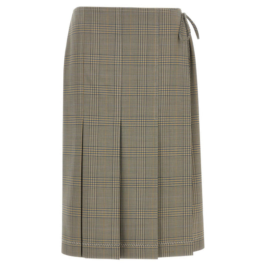 Marni Gray Polyester Midi Skirt