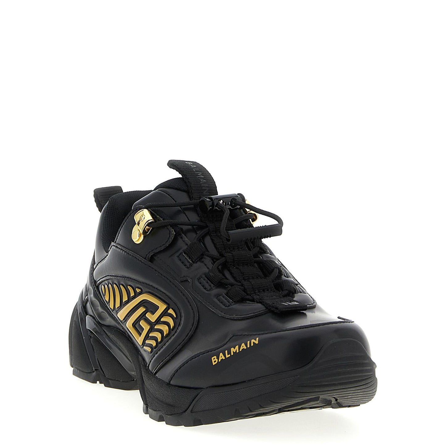 Balmain Black Nylon Athletic Sneakers