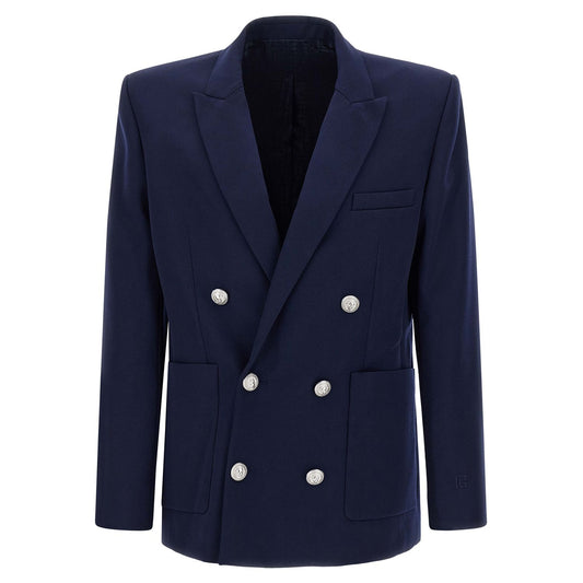 Balmain Blue Virgin Wool Blazer