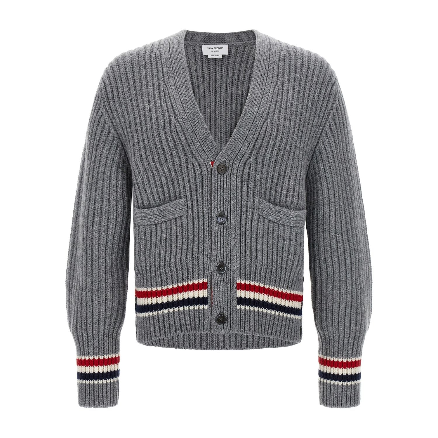 Thom Browne Gray Cashmere Cardigan