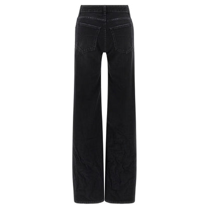 Balenciaga Black Cotton Flared Jeans