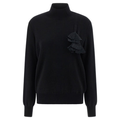 Ferragamo Black Virgin Wool Cardigan