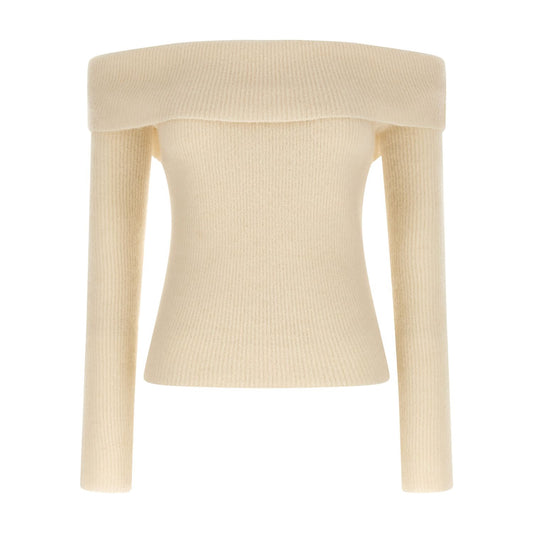 Rick Owens White Wool Cardigan
