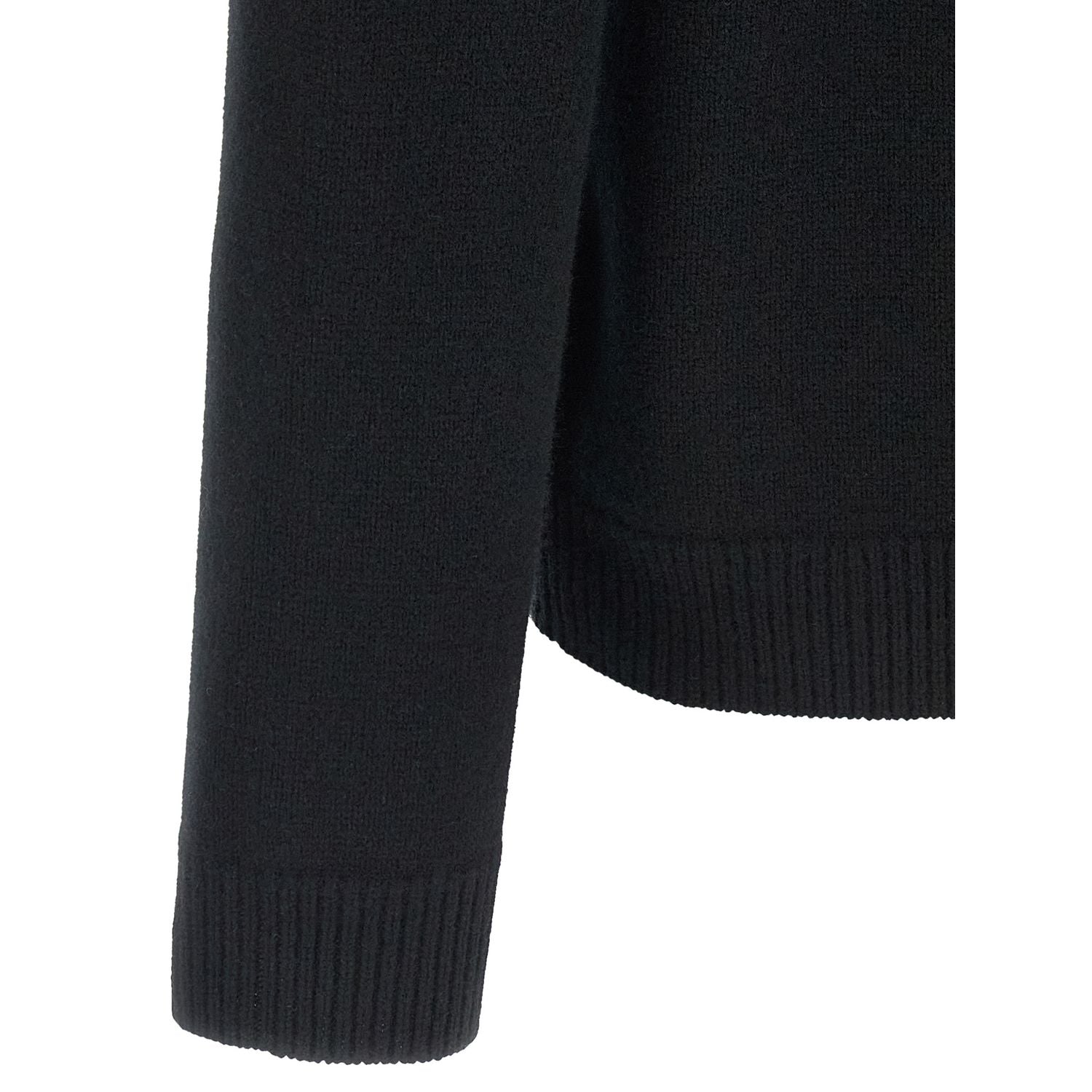 Maison Kitsuné Black Merino Wool Cardigan
