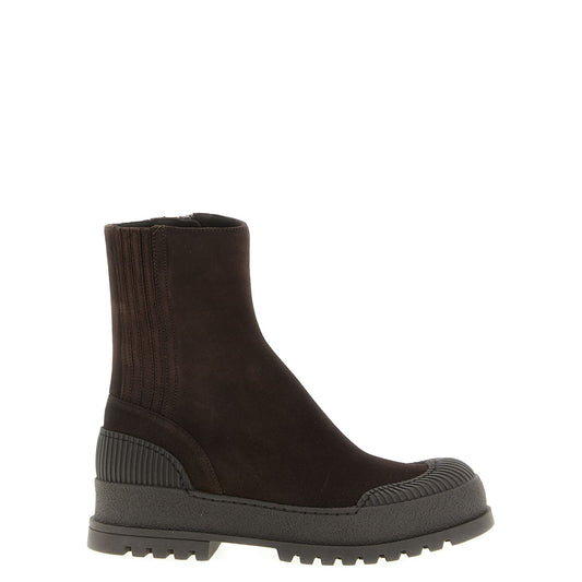Aquazzura Brown Goatskin Ankle Boots
