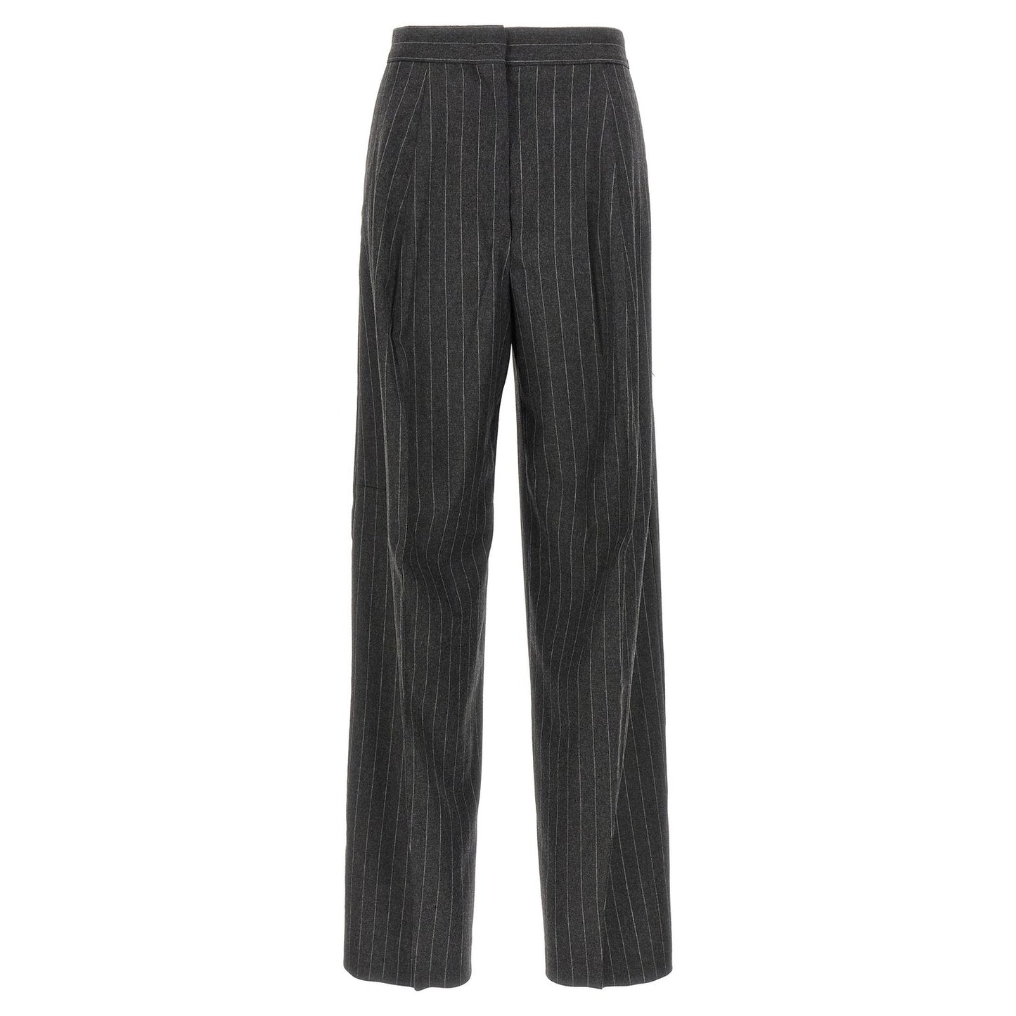 Sportmax Gray Virgin Wool Dress Pants