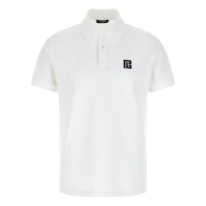 Balmain Bicolor Cotton Polo Shirt