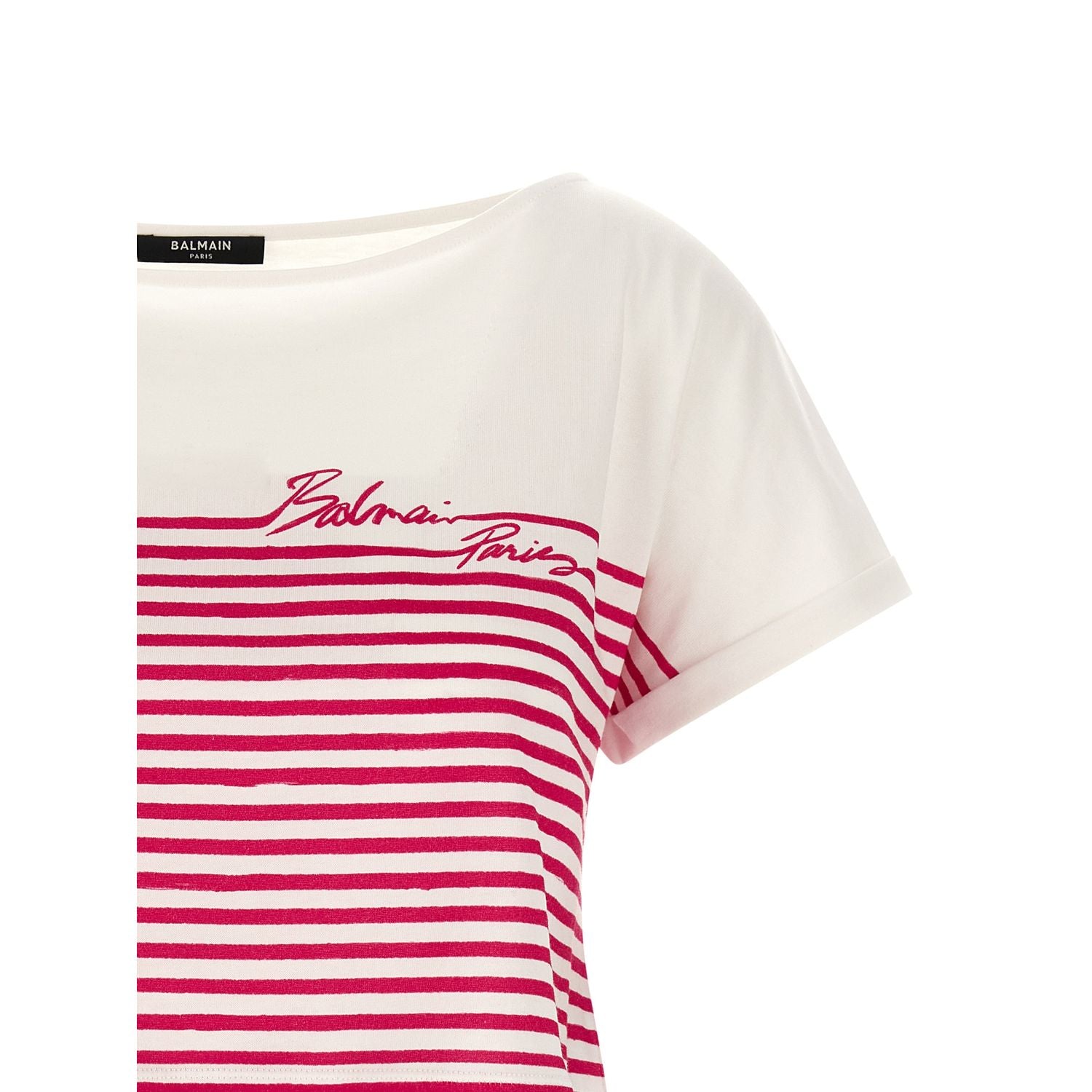Balmain Fuchsia Cotton T-Shirt