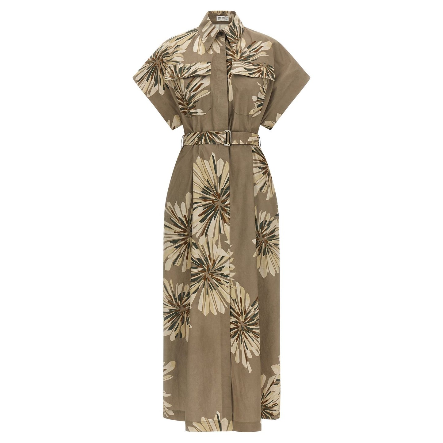 Brunello Cucinelli Bicolor Cotton Long Dress