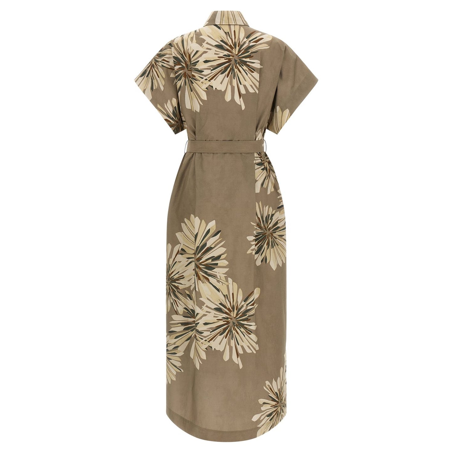 Brunello Cucinelli Bicolor Cotton Long Dress