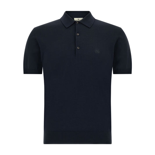 Etro Blue Cotton Polo Shirt