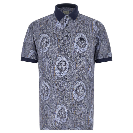 Etro Blue Cotton Polo Shirt