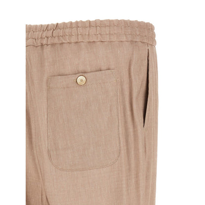 Etro Beige Linen Joggers (Workout Pants)
