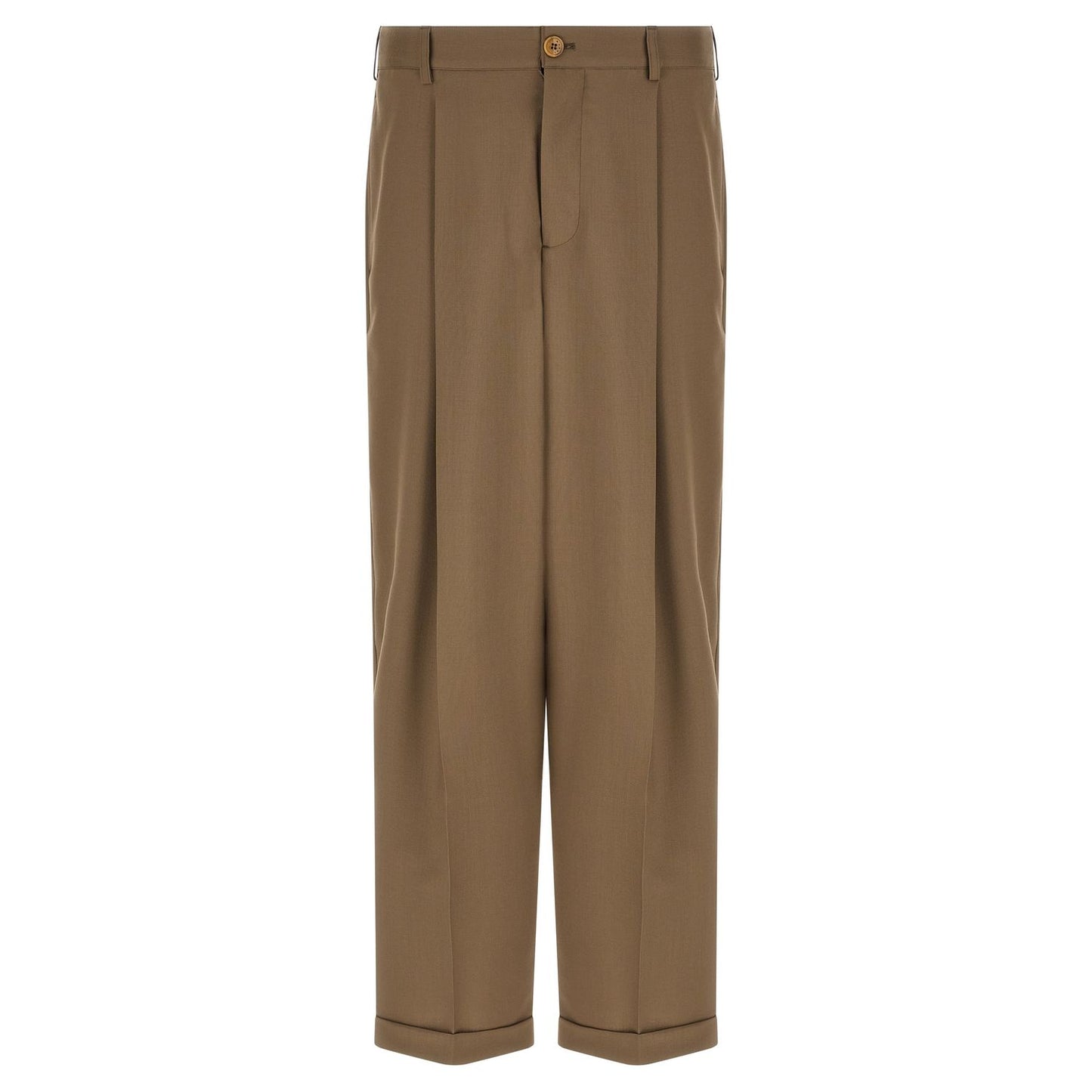 Marni Beige Virgin Wool Casual Pants
