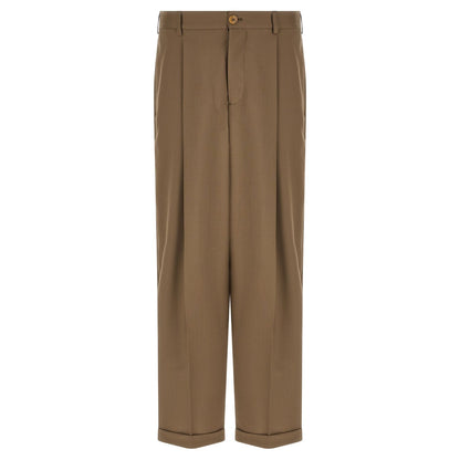 Marni Beige Virgin Wool Casual Pants