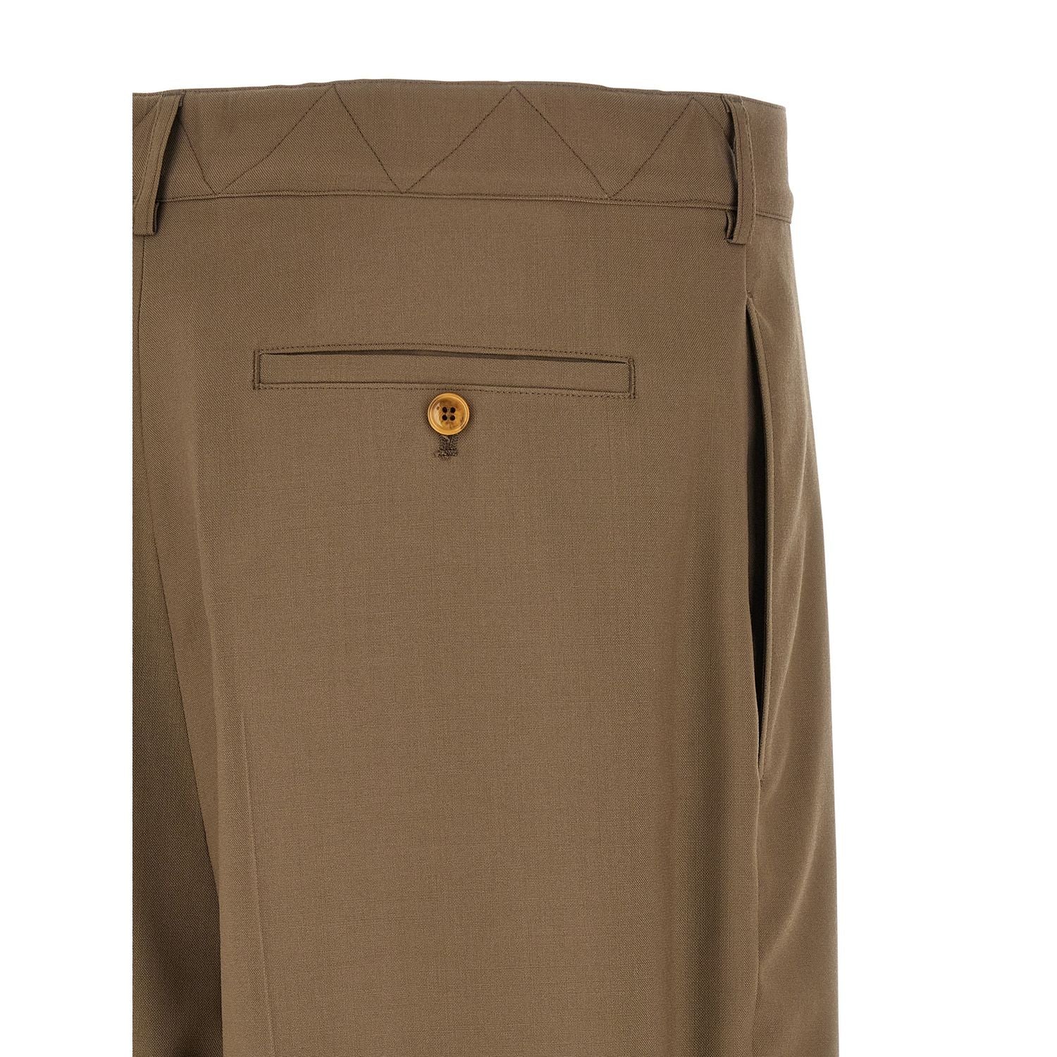 Marni Beige Virgin Wool Casual Pants