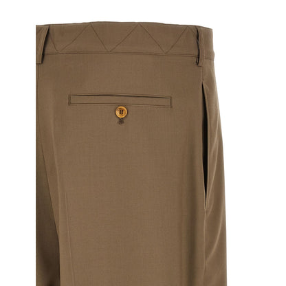 Marni Beige Virgin Wool Casual Pants